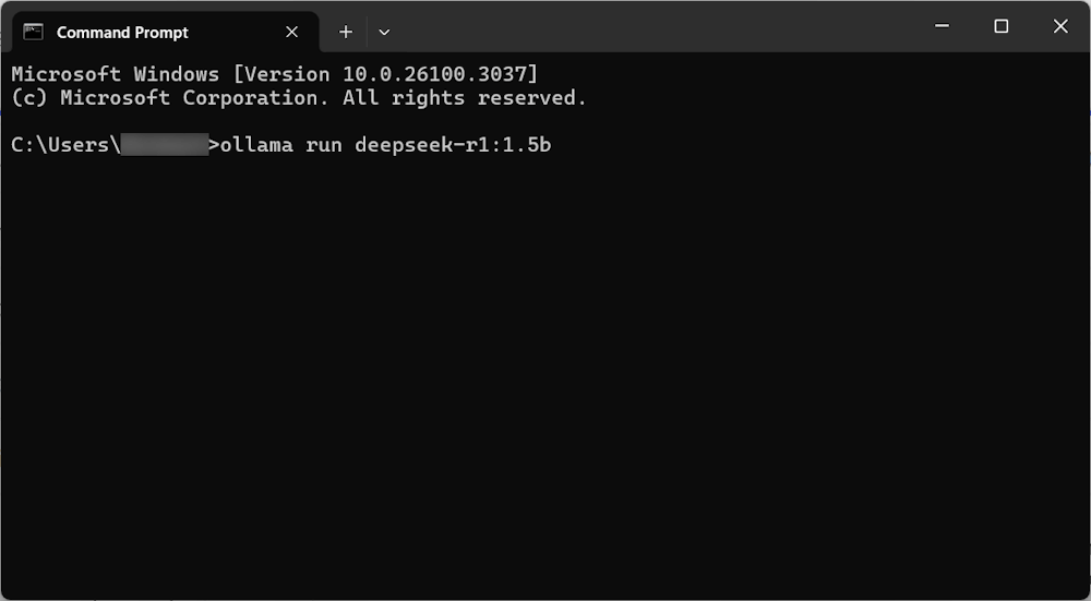 Install DeepSeek via CMD