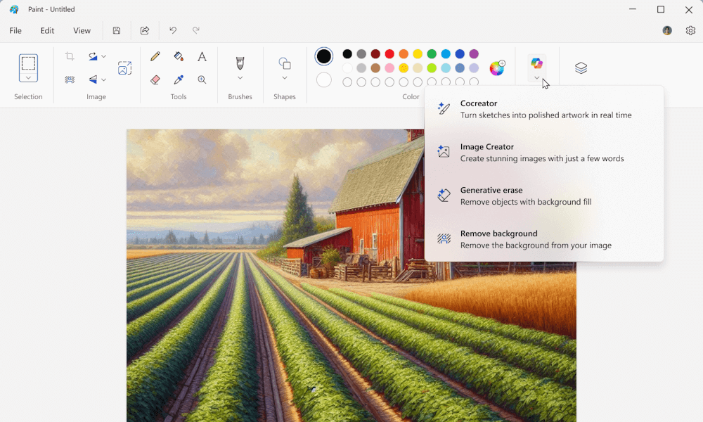 Microsoft Paint gets new Copilot button