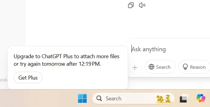 ChatGPT 4o Limit reached